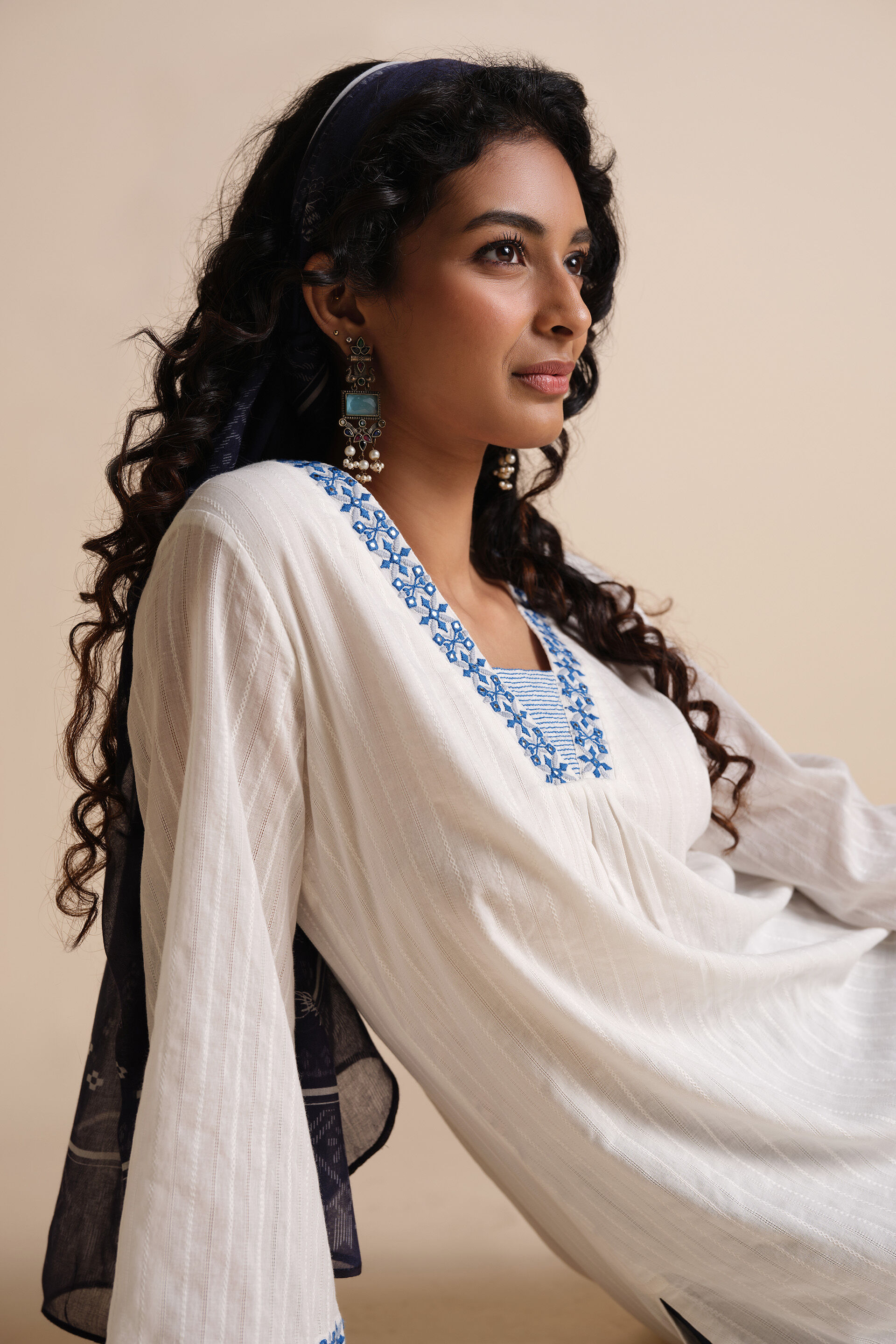 Suhana Noor Tunic, White, image 4